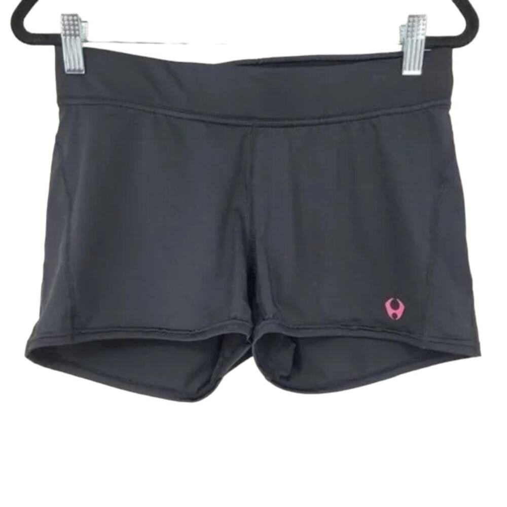 Hylete Black Stretch Athletic Running Gym Crossfit Spandex Shorts Size Large
